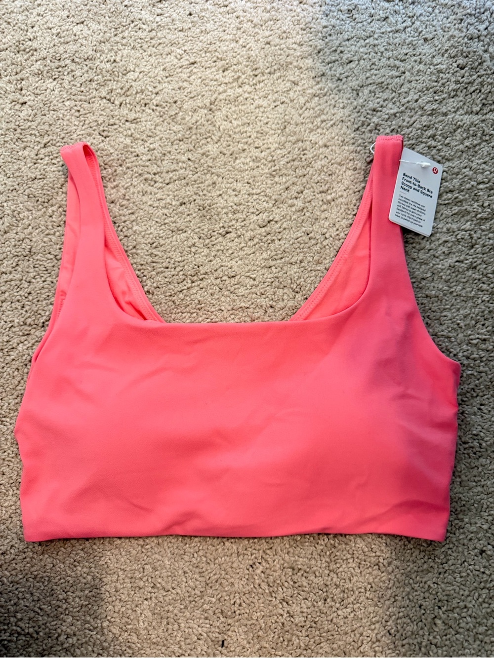 lululemon bend this front to back bra scoop and square neck